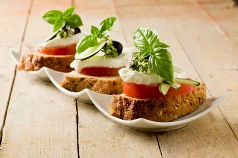 Caprese starter Stock Photos