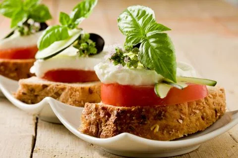 Caprese starter Stock Photos