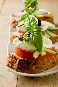 Caprese starter Stock Photos