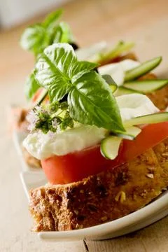 Caprese starter Stock Photos