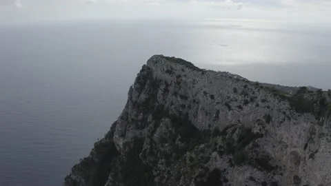 Capri 2020 | Panorama over Monte solaro, later 180 over the island Video stock 132523036