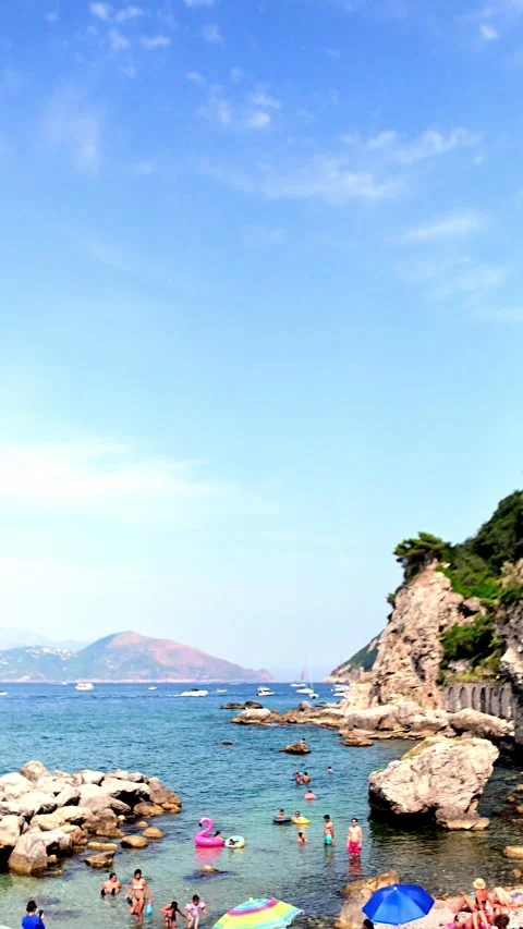 Capri beach dusk 2 스톡 동영상 312193485