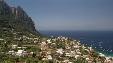 CAPRI CLIFFS - ITALY fly out Video stock 239546586