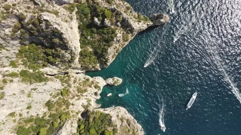 Capri Coastline Aerial Stock Footage 150235850