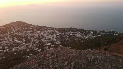 Capri Monte Solaro Cross Circle Stock Footage 150236115