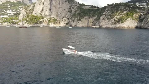Capri Motor Boat Stock Footage 150235678