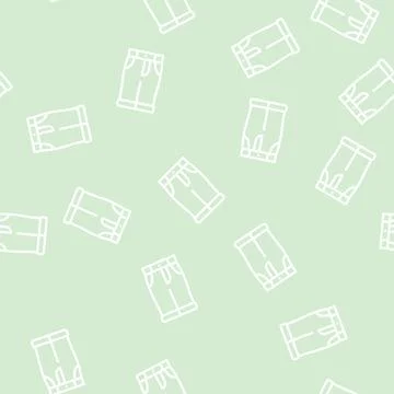 Capri pants clothes line vector seamless pattern Stockillustratie