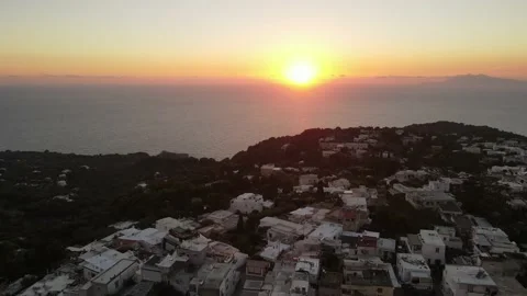 Capri Sunset Flight Stock Footage 150236719