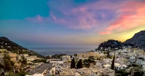 Capri Sunset Timelapse 4K Stock Footage 235550869