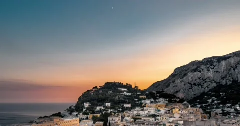 Capri Sunset Timelapse 4K Stock Footage 235550941