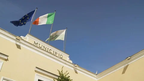 Capri view of the municipio Vídeo Stock 128589640