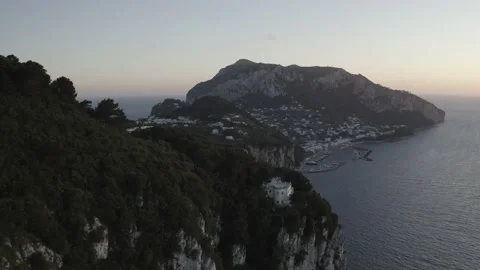 Capri, Villa Lysis at sunset Video stock 133465854