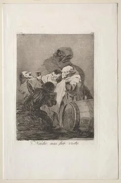 Caprichos: No One has Seen Us. Francisco de Goya (Spanish, 1746-1828). Etch.. Stock Illustration