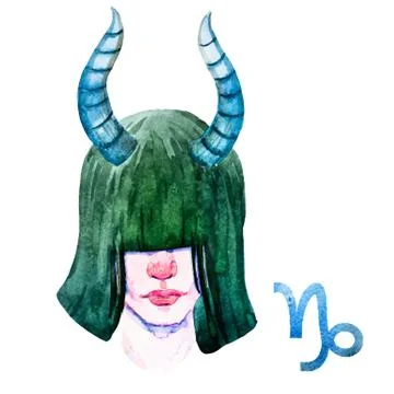 Capricorn horoscope vector Stock Illustration