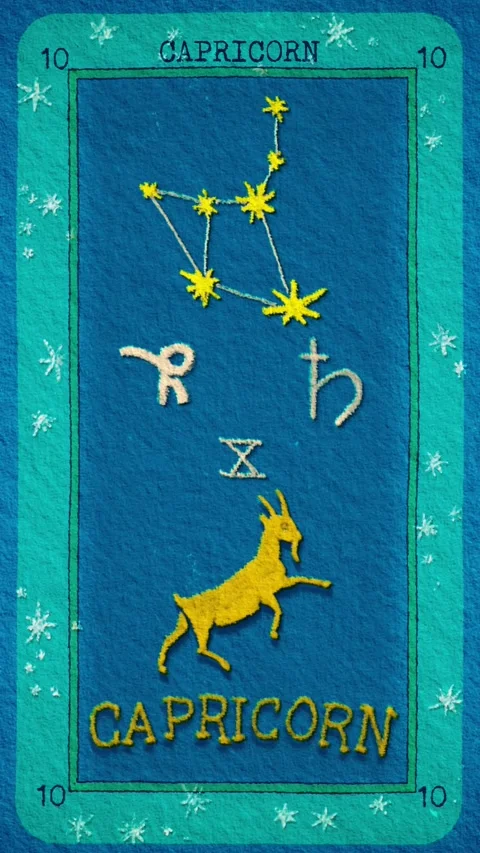 CAPRICORN VERTICAL Animation card Stock Footage 296815511