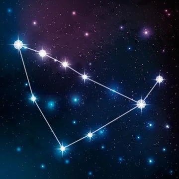Capricornus constellation in the night sky Stock Illustration