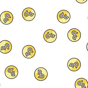 Capricornus zodiac vector seamless pattern Illustrazione stock