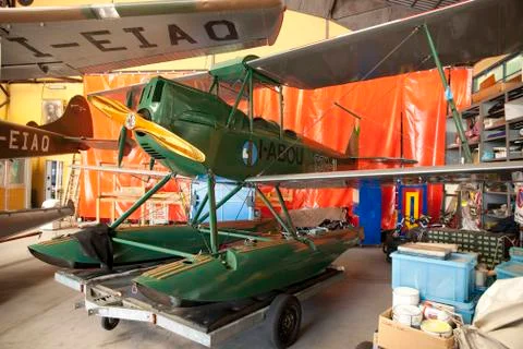 Caproni Ca-100 Idro I-ABOU Seaplane, Lake Como Aero Club, Italy - August 2011 Stock Photos