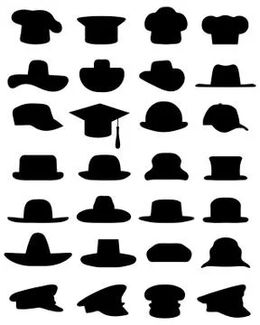 Caps and hats Stock Illustration