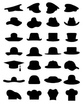 Caps and hats Stock Illustration