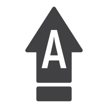 Caps lock glyph icon, web and mobile, button sign 스톡 일러스트