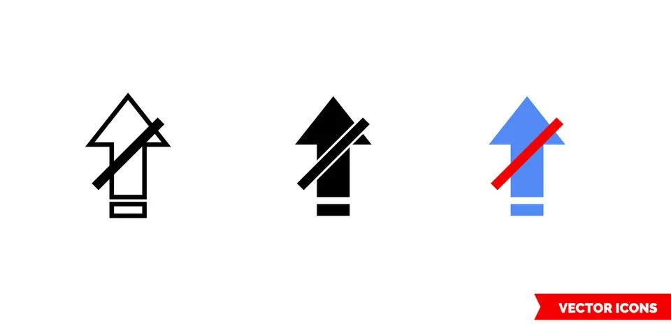 Caps lock off icon of 3 types color, black and white, outline. Isolated vecto Stock Illustration