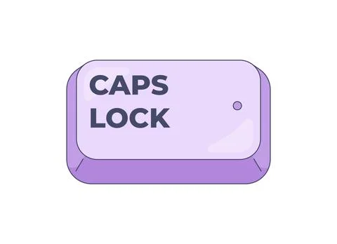 Caps Lock toggle modern keyboard key button Stock Illustration