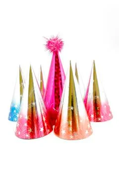 Caps multi-coloured Stock Photos