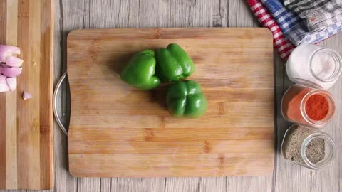 Capsicum cutting Stock Footage 283924290