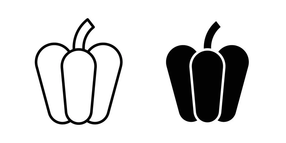 Capsicum icon vector design. EPS10 Stock Illustration