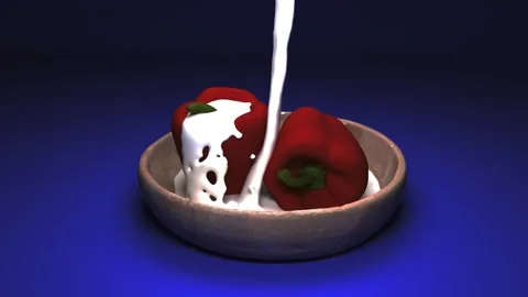 Capsicum - Milk Pouring Animation Video stock 329181513