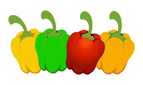 Capsicum  Vector  Design And Illustration. Stock Illustration