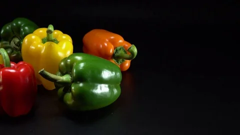 Capsicum on white background, sliding Video stock 75879043
