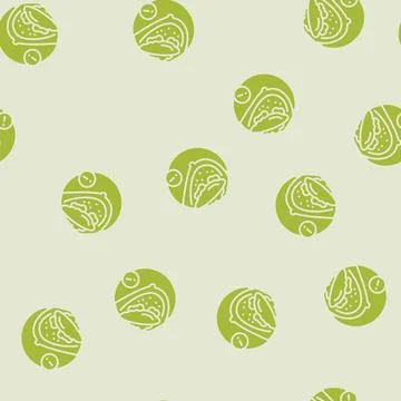 Capsular contracture surgery glyph seamless pattern Stock Illustration