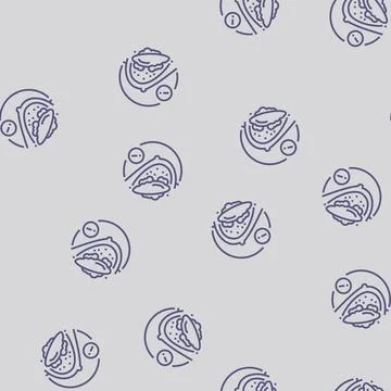 Capsular contracture surgery line seamless pattern Stock Illustration