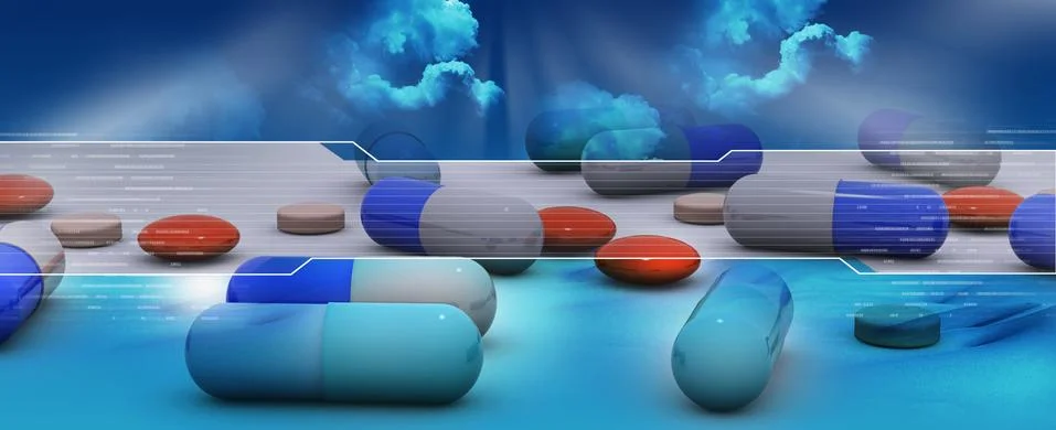 Capsule background Stock Illustration