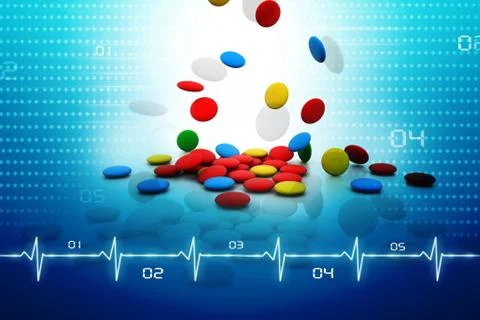 Capsule background. Stock Illustration