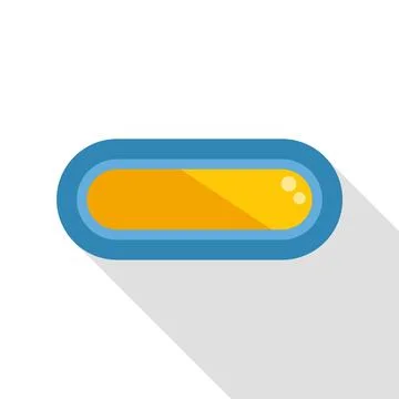 Capsule button icon flat design concept 스톡 일러스트