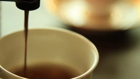 Capsule coffee machine making Espresso Video stock 8913557