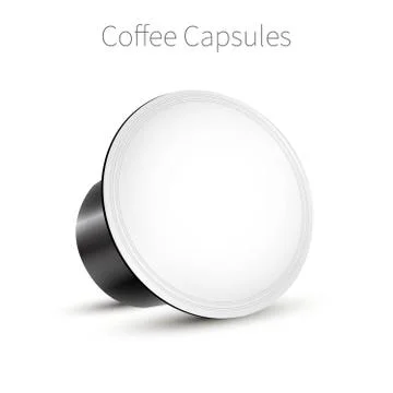 Capsule coffee on a white background isolated. Vector 스톡 일러스트