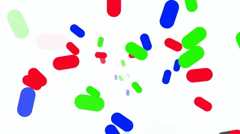Capsule color barrage Stock Footage 1046344