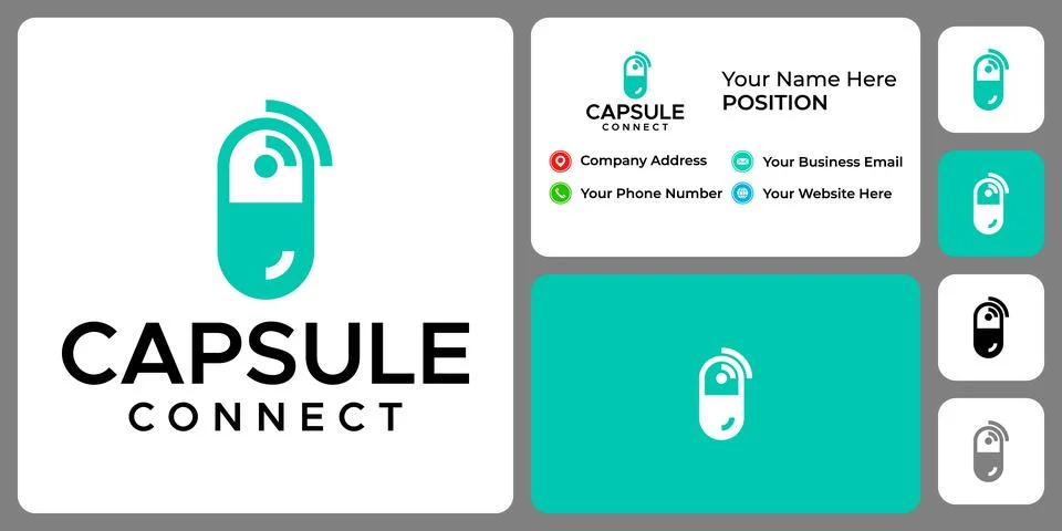 CAPSULE CONNECT LOGO Stock Illustration