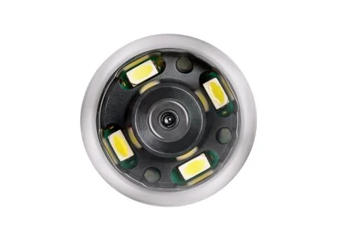 Capsule Endoscopy Camera Lens. With a diameter of only 11mm it is used to rec 库存照片
