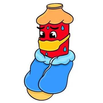 Capsule getting sick  Stock Illustration