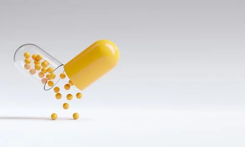 Capsule with Granules Stock Illustration