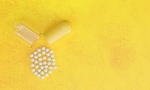 Capsule with Granules Stock Illustration