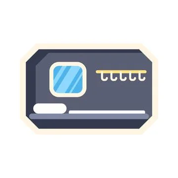 Capsule hotel sleeping pod accommodation travelling Stock Illustration