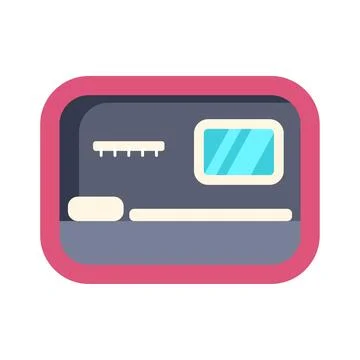 Capsule hotel sleeping pod interior vector icon Ilustração Stock