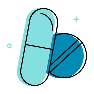 Capsule icon isolated on white background Stock Illustration