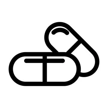 Capsule icon template Stock Illustration